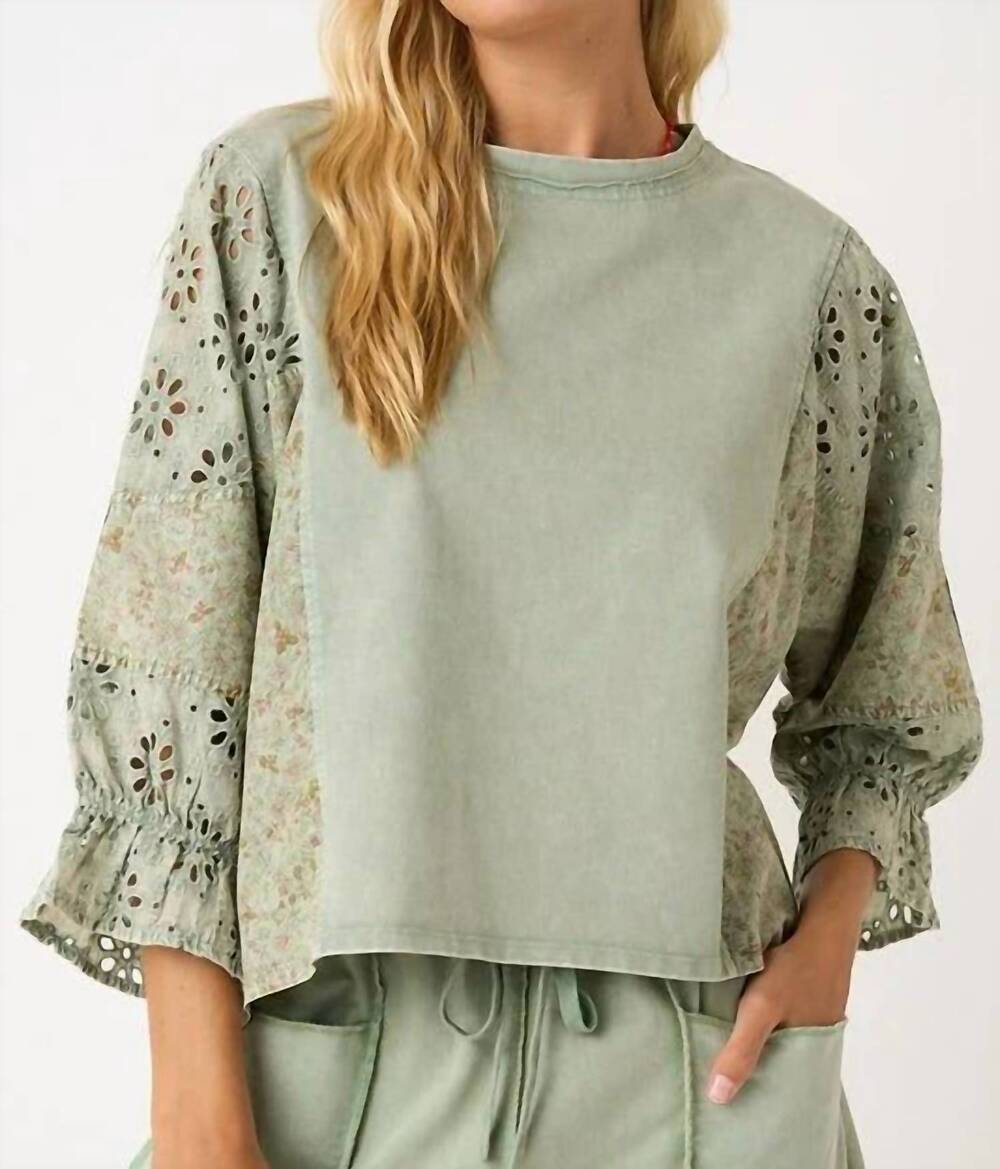 NEW MITTOSHOP cotton bloom set in green